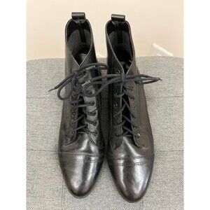 Calico Black Lace Up Ankle Booties Size 9.5